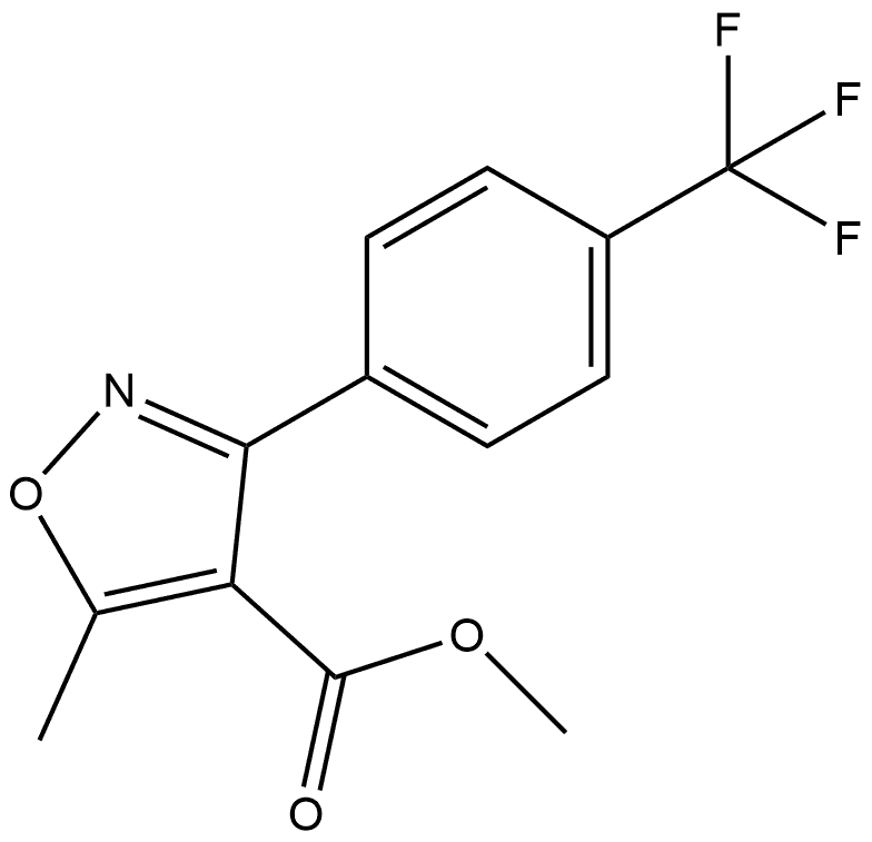 Methyl 5-Methyl-3-[4-(trifluoromethyl)phenyl]isoxazole-4-carboxylate Structure