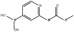 (2-((甲氧羰基)氨基)吡啶-4-基)硼酸, 1815614-93-7, 结构式