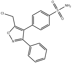 Benzenesulfonamide, 4-[5-(chloromethyl)-3-phenyl-4-isoxazolyl]- Structure