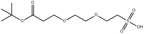 丁氧羰基-二聚乙二醇-磺酸 结构式