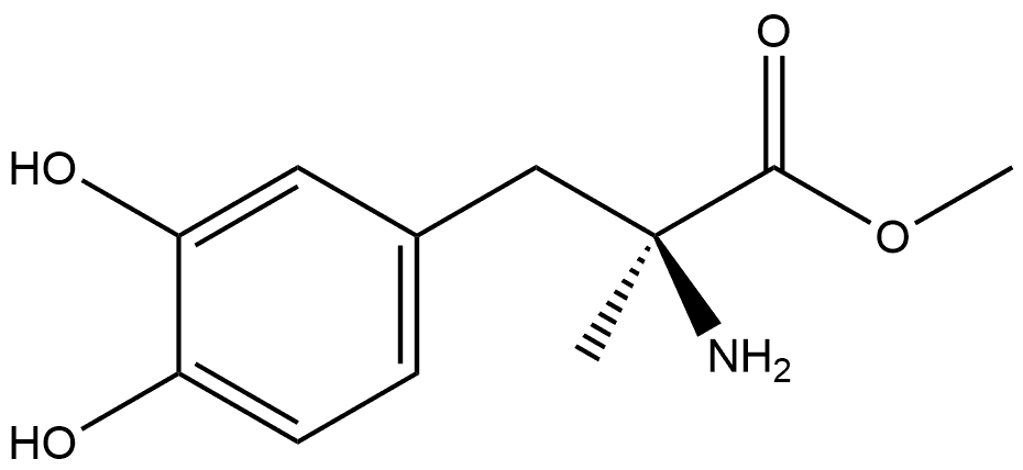 α-Methyl-3,4-dihydroxy-L-phenylalanine methyl ester Struktur