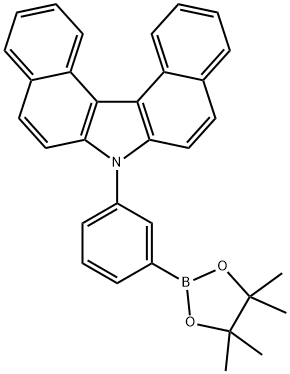 7H-Dibenzo[c,g]carbazole, 7-[3-(4,4,5,5-tetramethyl-1,3,2-dioxaborolan-2-yl)phenyl]- Structure