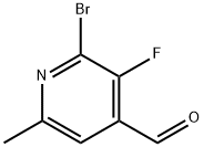4-Pyridinecarboxaldehyde, 2-bromo-3-fluoro-6-methyl-,1819358-50-3,结构式