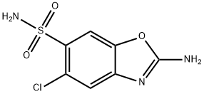 2-amino-5-chloro-1,3-benzoxazole-6-sulfonamide Struktur