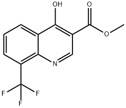 methyl 4-hydroxy-8-(trifluoromethyl)quinoline-3-carboxylate 化学構造式