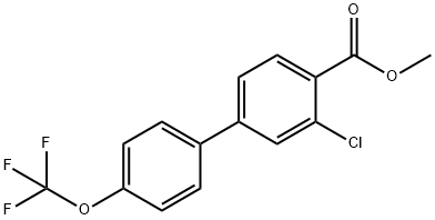 methyl 2-chloro-4-[4-(trifluoromethoxy)phenyl]benzoate 结构式