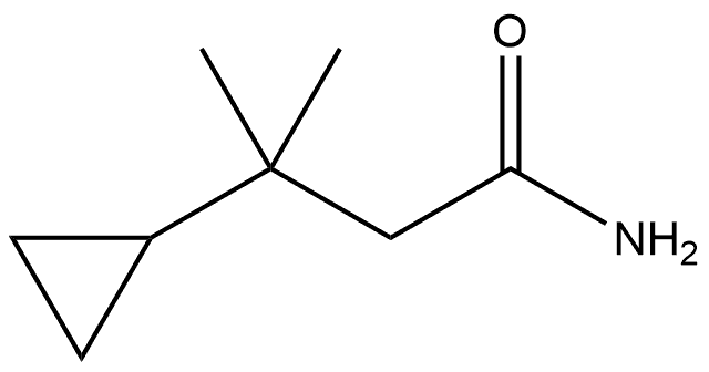 3-cyclopropyl-3-methylbutanamide Struktur