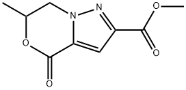 4H-Pyrazolo[5,1-c][1,4]oxazine-2-carboxylic acid, 6,7-dihydro-6-methyl-4-oxo-, methyl ester 结构式