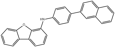 N-[4-(2-naphthalenyl)phenyl]-4-Dibenzofuranamine Structure