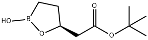 1,2-Oxaborolane-5-acetic acid, 2-hydroxy-, 1,1-dimethylethyl ester, (5S)- 结构式