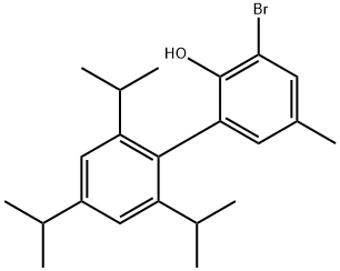 [1,1'-Biphenyl]-2-ol, 3-bromo-5-methyl-2',4',6'-tris(1-methylethyl)- Structure