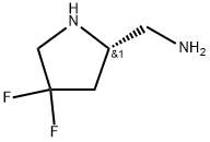 2-Pyrrolidinemethanamine, 4,4-difluoro-, (2S)- Struktur
