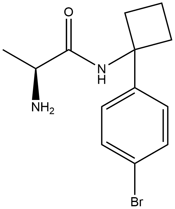 (S)-2-氨基-N-(1-(4-溴苯基)环丁基)丙酰胺 结构式