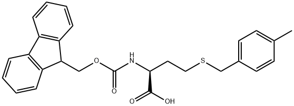 N-α-(9-Fluorenylmethoxycarbonyl)-S-(4-methylbenzyl)-L-homocysteine 结构式