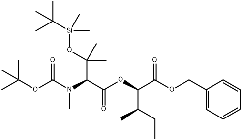L-Valine, N-[(1,1-dimethylethoxy)carbonyl]-3-[[(1,1-dimethylethyl)dimethylsilyl]oxy]-N-methyl-, 2-methyl-1-[(phenylmethoxy)carbonyl]butyl ester, [R-(R*,R*)]- (9CI)
