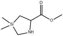1-Aza-3-silacyclopentane-5-carboxylic acid, 3,3-dimethyl-, methyl ester,1822575-78-9,结构式