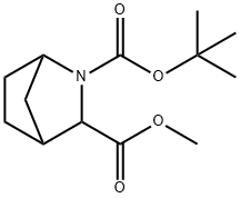 2-(1,1-Dimethylethyl) 3-methyl 2-azabicyclo[2.2.1]heptane-2,3-dicarboxylate Structure