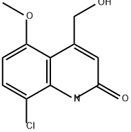 8-CHLORO-4-(HYDROXYMETHYL)-5-METHOXY-2(1H)-QUINOLINONE, 1822786-82-2, 结构式