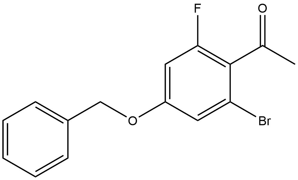 1-[2-Bromo-6-fluoro-4-(phenylmethoxy)phenyl]ethanone Structure