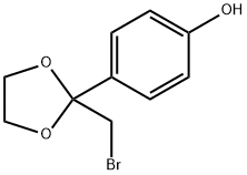 Phenol, 4-[2-(bromomethyl)-1,3-dioxolan-2-yl]- Struktur