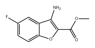 2-Benzofurancarboxylic acid, 3-amino-5-fluoro-, methyl ester Struktur