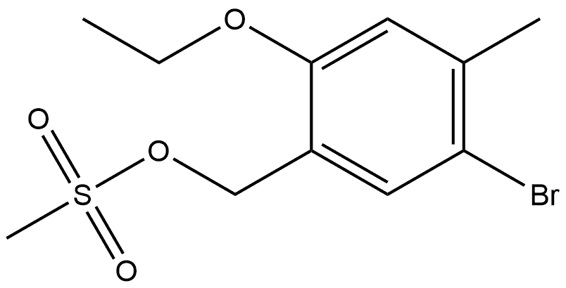 Benzenemethanol, 5-bromo-2-ethoxy-4-methyl-, 1-methanesulfonate 结构式