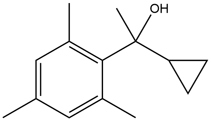 1-(2,4,6-Trimethylphenyl)-1-cyclopropyl ethanol Structure