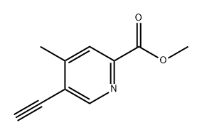 2-Pyridinecarboxylic acid, 5-ethynyl-4-methyl-, methyl ester Struktur