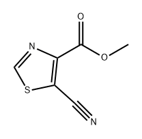 4-Thiazolecarboxylic acid, 5-cyano-, methyl ester Struktur