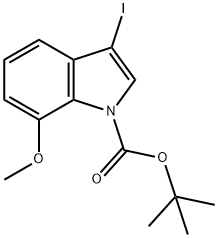 1H-Indole-1-carboxylic acid, 3-iodo-7-methoxy-, 1,1-dimethylethyl ester Structure