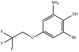 2-Amino-6-bromo-4-(2,2,2-trifluoroethoxy)phenol Structure