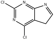 5H-Pyrrolo[2,3-d]pyrimidine, 2,4-dichloro- Struktur