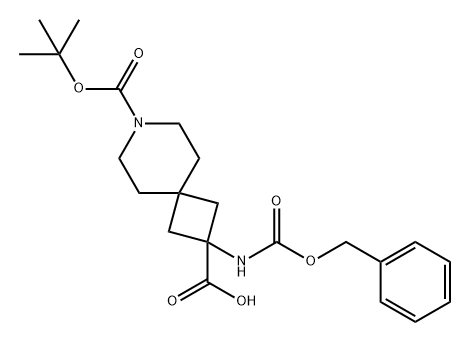 7-Azaspiro[3.5]nonane-2,7-dicarboxylic acid, 2-[[(phenylmethoxy)carbonyl]amino]-, 7-(1,1-dimethylethyl) ester Structure