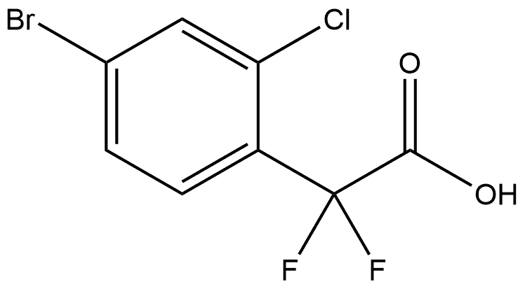 2-(4-bromo-2-chlorophenyl)-2，2-difluoroacetic acid, 1823816-46-1, 结构式