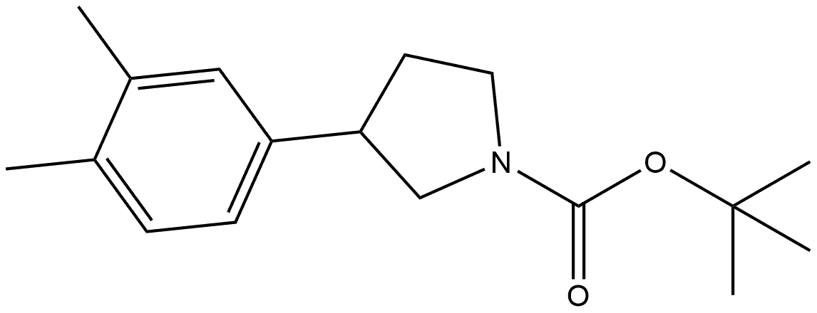 1-BOC-3-(3,4-二甲基苯基)吡咯烷, 1823820-01-4, 结构式