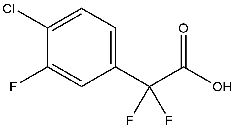 2-(4-chloro-3-fluorophenyl)-2，2-difluoroacetic acid, 1823840-58-9, 结构式