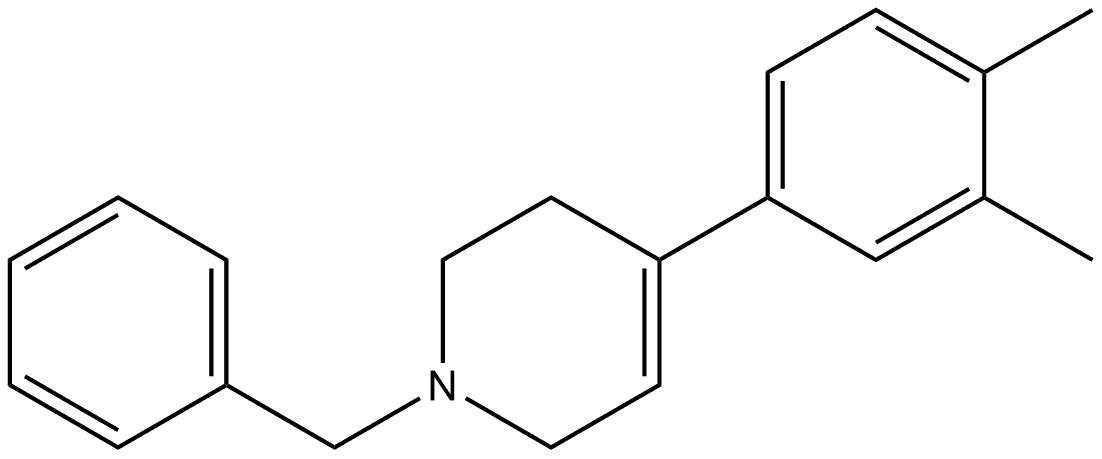 4-(3,4-Dimethylphenyl)-1,2,3,6-tetrahydro-1-(phenylmethyl)pyridine 结构式