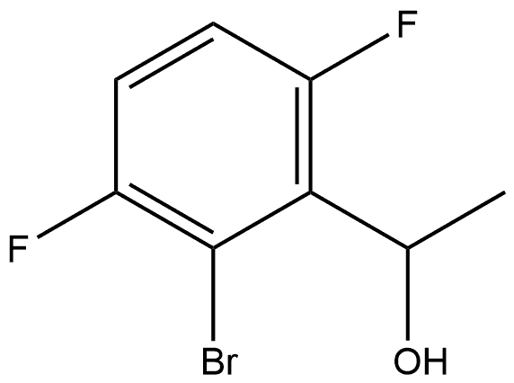 1-(2-bromo-3,6-difluorophenyl)ethan-1-ol 化学構造式