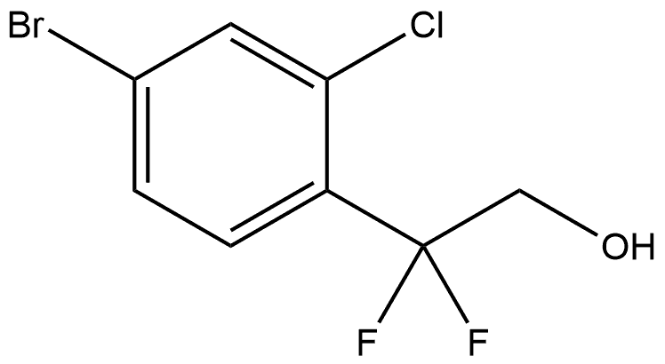 2-(4-bromo-2-chlorophenyl)-2，2-difluoroethan-1-ol, 1823998-15-7, 结构式