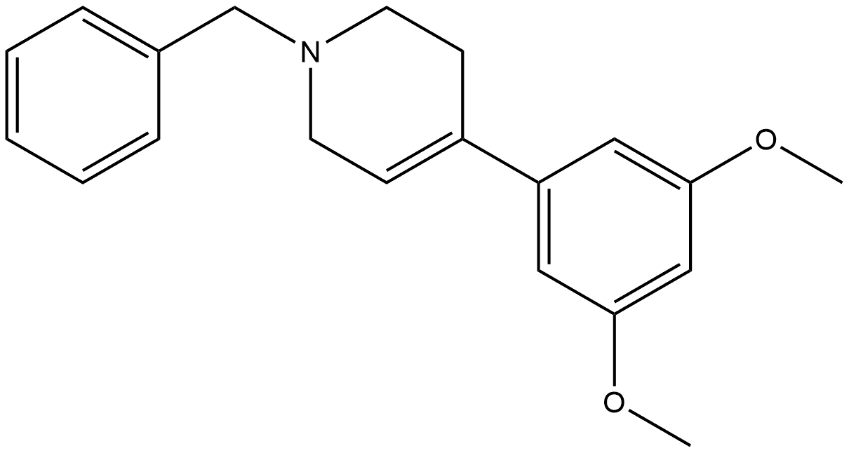 4-(3,5-Dimethoxyphenyl)-1,2,3,6-tetrahydro-1-(phenylmethyl)pyridine 结构式