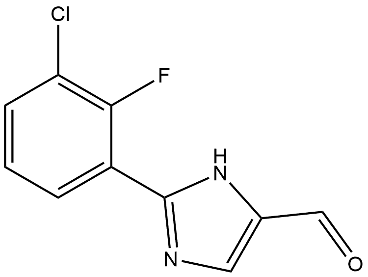 2-(3-氯-2-氟苯基)-1H-咪唑-5-甲醛 结构式