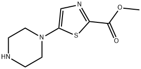 5-(1-哌嗪基)-2-噻唑羧酸甲酯 结构式