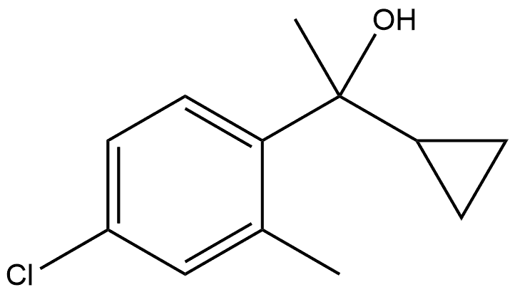 1-(4-Chloro-2-methylphenyl)-1-cyclopropyl ethanol 结构式