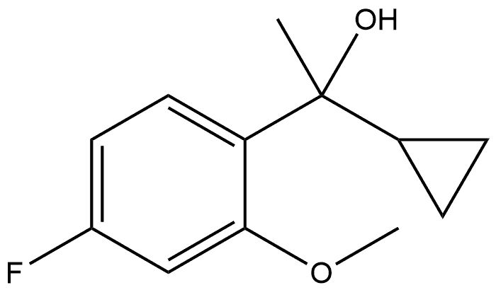 1-(4-Fluoro-2-methoxyphenyl)-1-cyclopropyl ethanol Structure