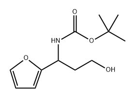 Tert-butyl (1-(furan-2-yl)-3-hydroxypropyl)carbamate Structure