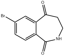 7-溴-3,4-二氢-1H-苯并[C]吖庚因-1,5(2H)-二酮, 1824102-93-3, 结构式