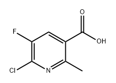 3-Pyridinecarboxylic acid, 6-chloro-5-fluoro-2-methyl- Structure