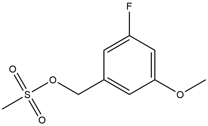 Benzenemethanol, 3-fluoro-5-methoxy-, 1-methanesulfonate Struktur