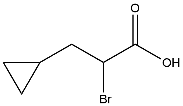 Cyclopropanepropanoic acid, α-bromo- Structure