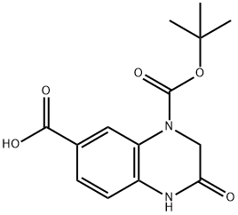 1,7(2H)-Quinoxalinedicarboxylic acid, 3,4-dihydro-3-oxo-, 1-(1,1-dimethylethyl) ester Structure